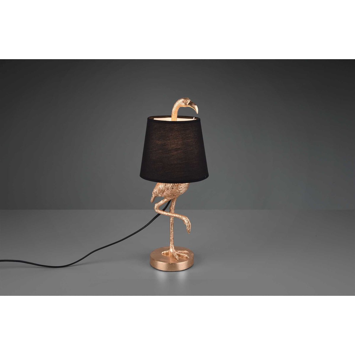 Lampe design baroque, LOLA noir, TRIO