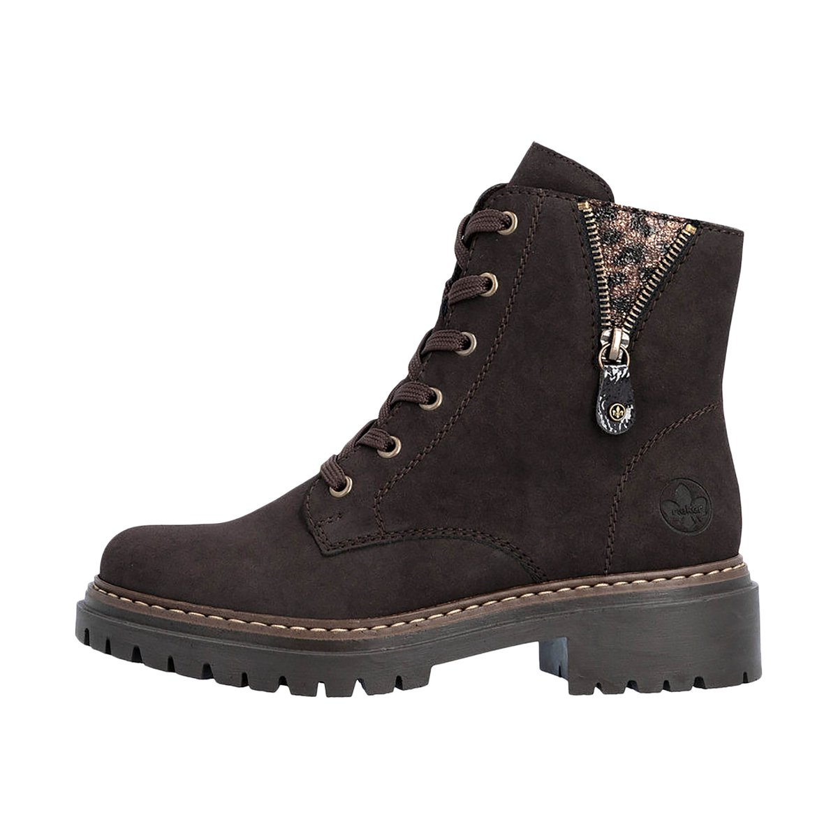 Bottines à Lacets France marron, RIEKER