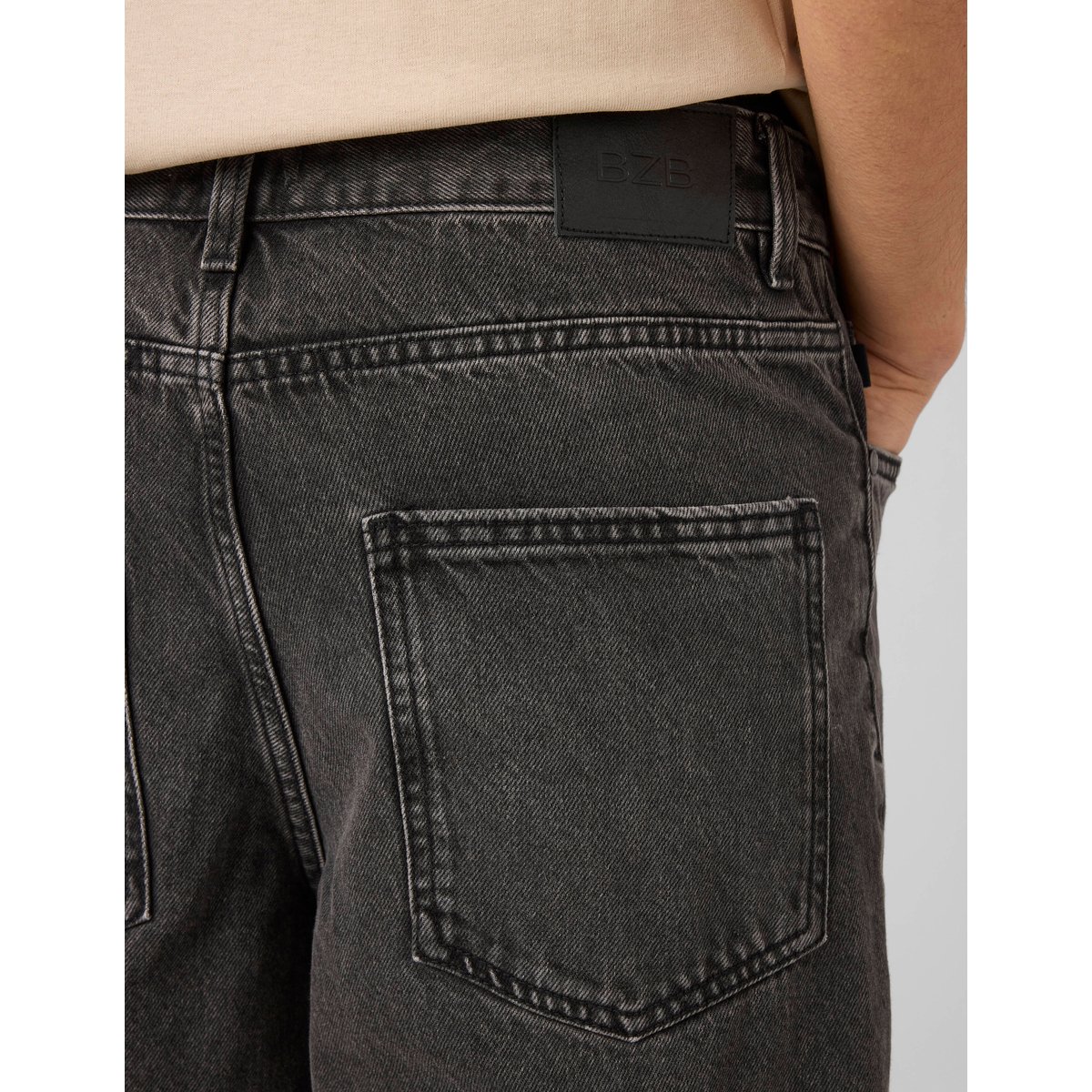 Jean loose 5 poches noir, BZB