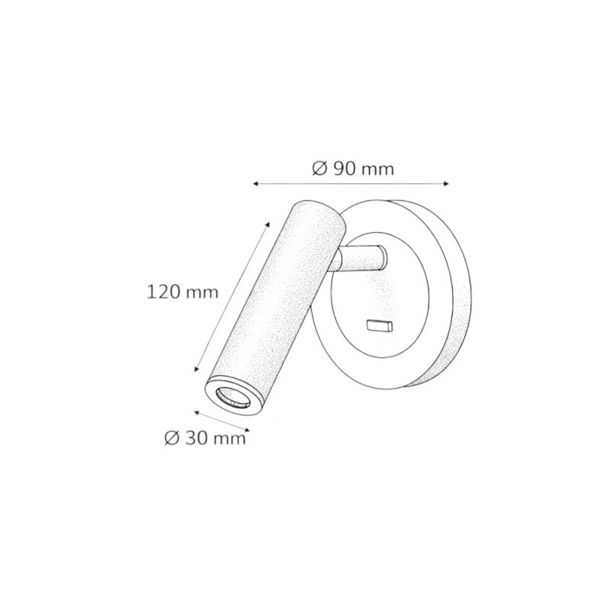 Applique liseuse led encastrable blanc avec interrupteur Mofy blanc, MILLUMINE