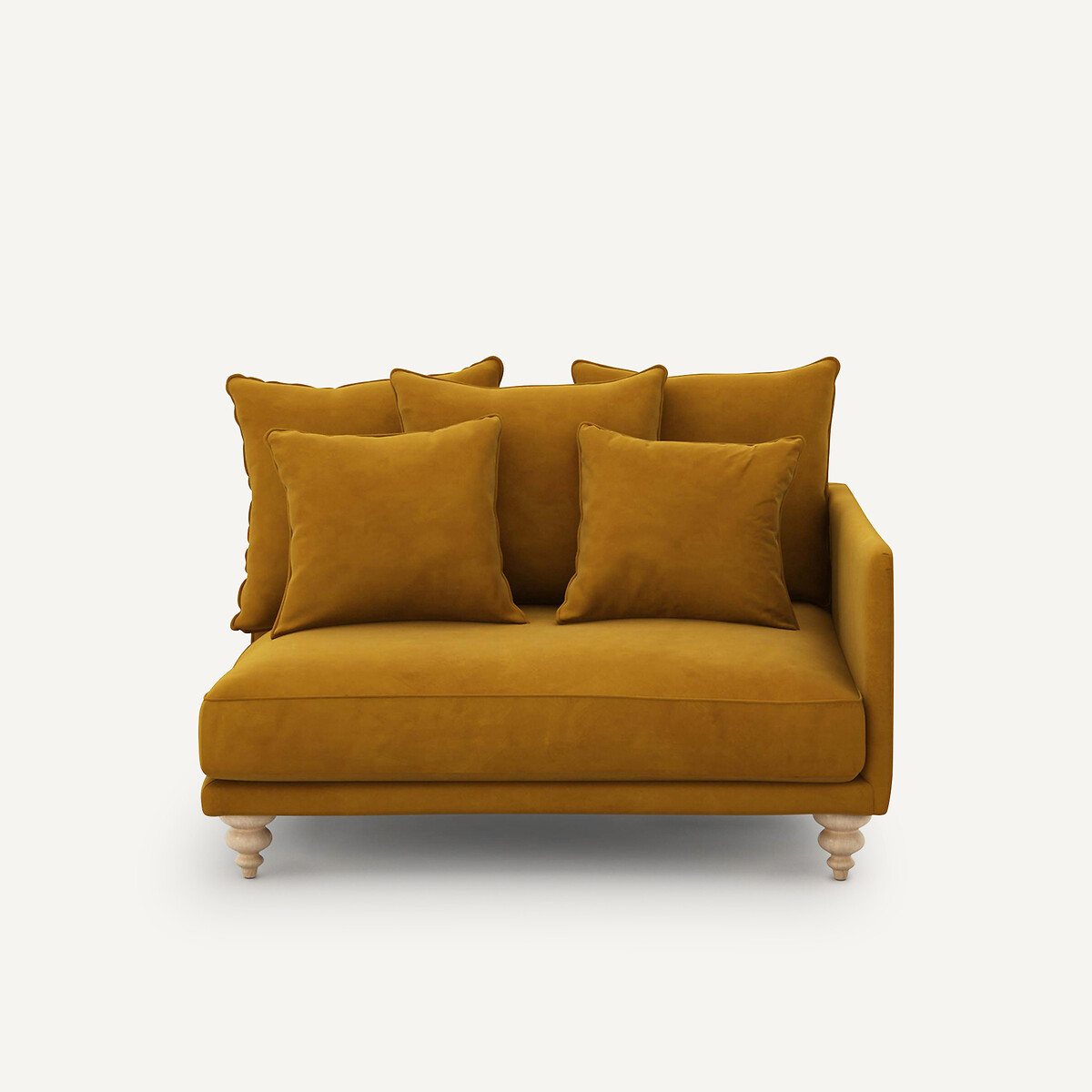 Sofa-Element Lazare, Samt senfgelb, AM.PM