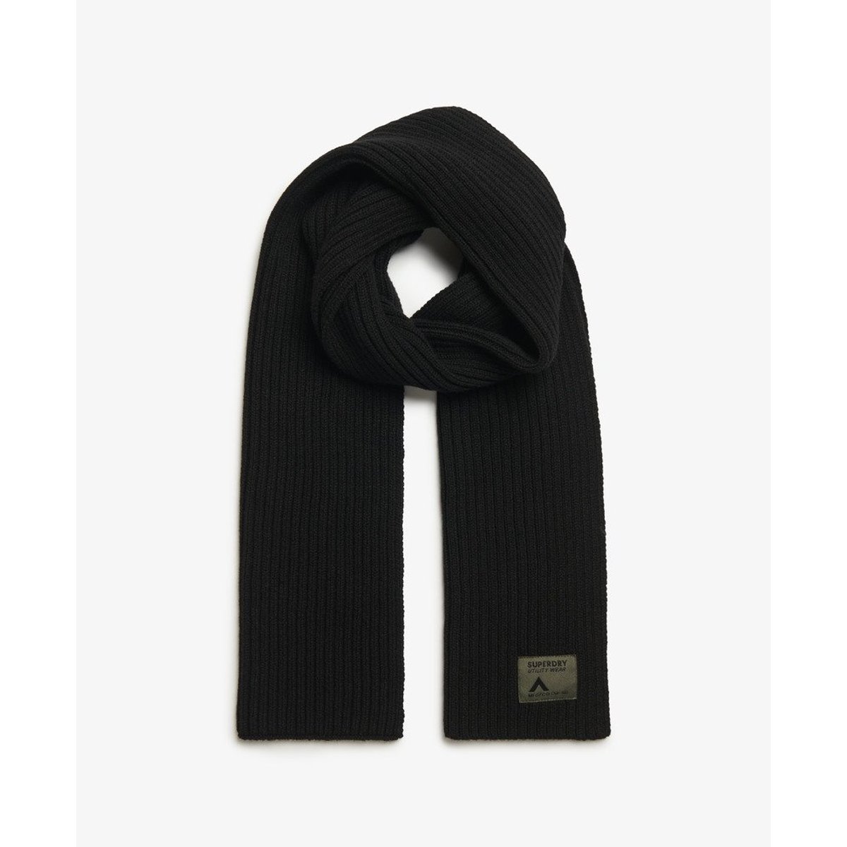 Écharpe en maille Workwear noir, SUPERDRY