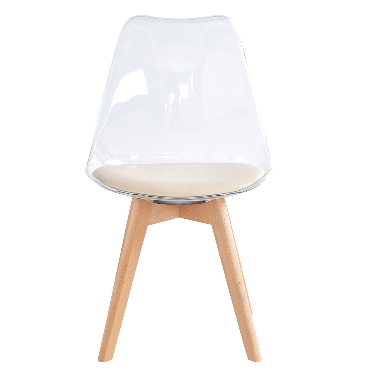 Lot de 4 chaises scandinaves, CARMEN beige, NORDLYS