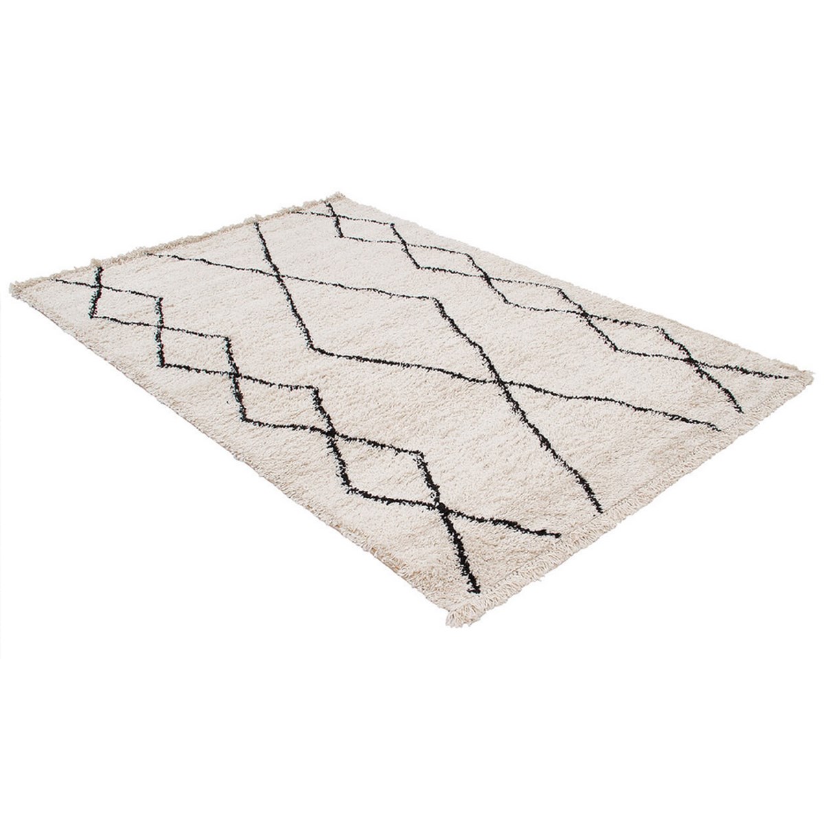 Tapis shaggy style berbère BEDOUN beige, NOVATREND