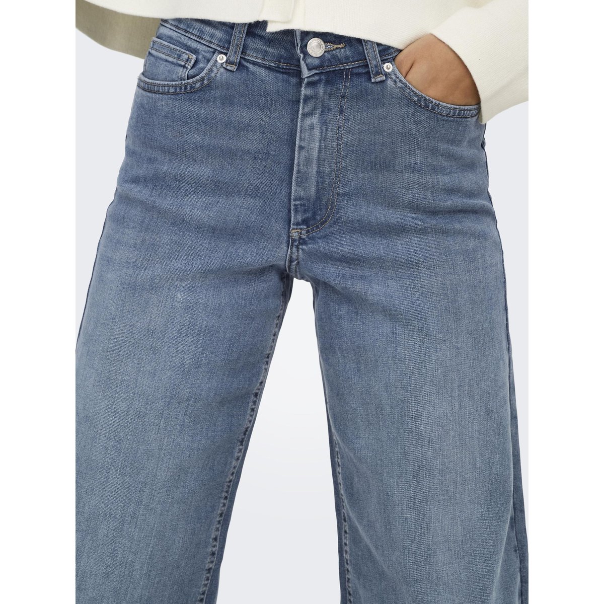 Jean À Jambe Large special blue grey denim, ONLY
