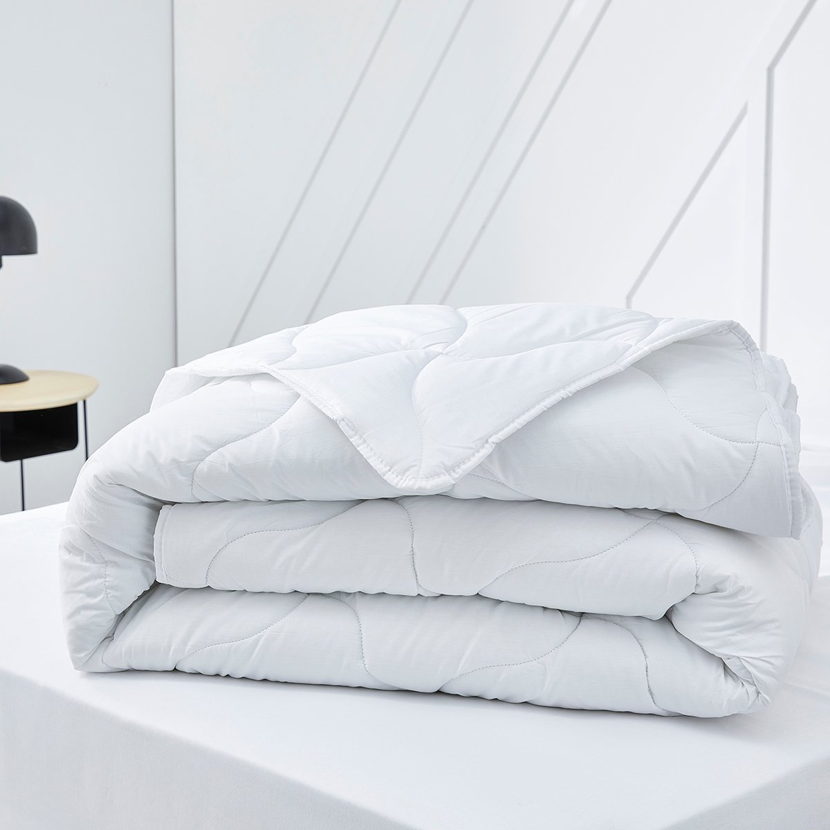 Couette 4 saisons 2 personnes percale de coton PRESTIGE blanc, TODAY
