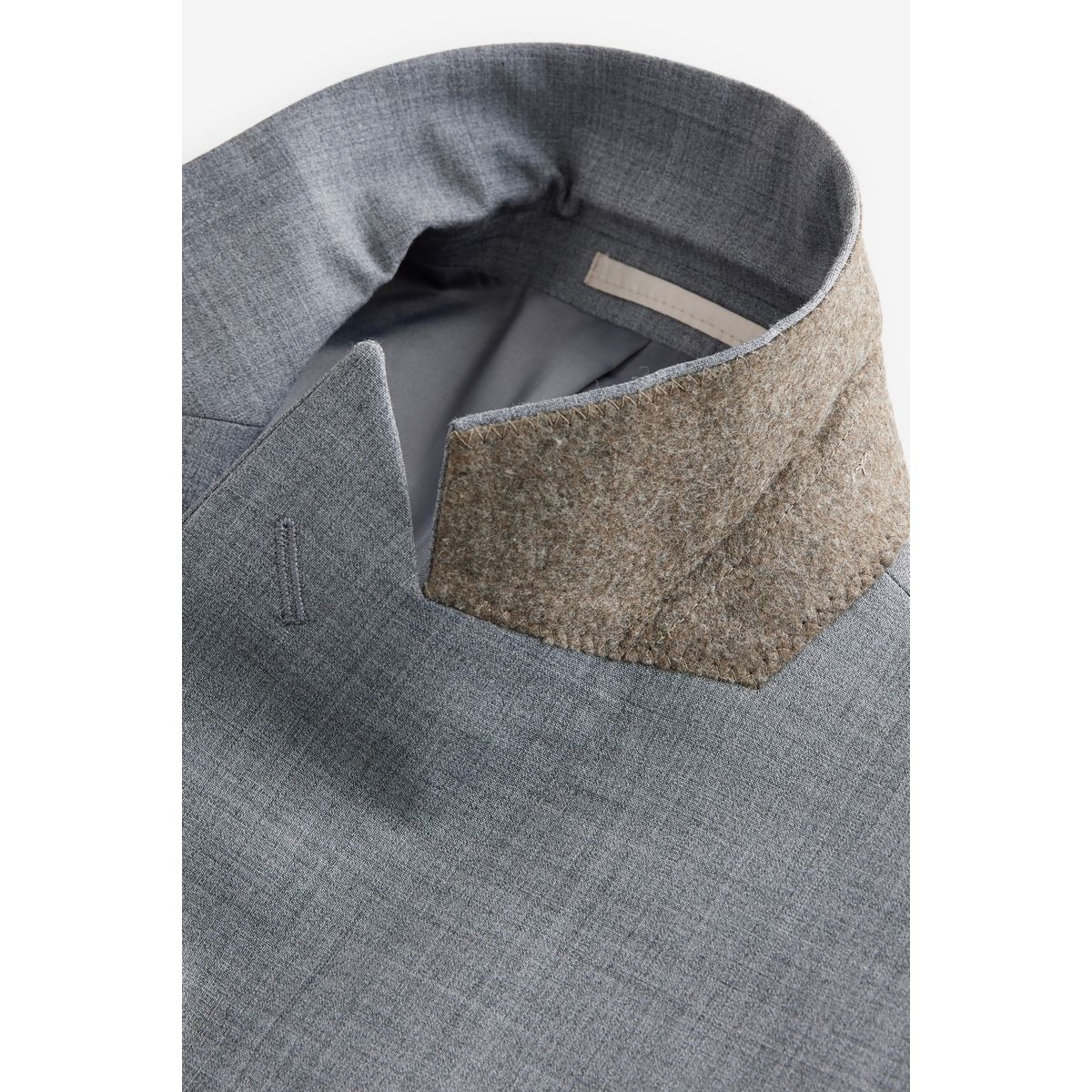 Veste de costume slim en laine texturée gris, NEXT