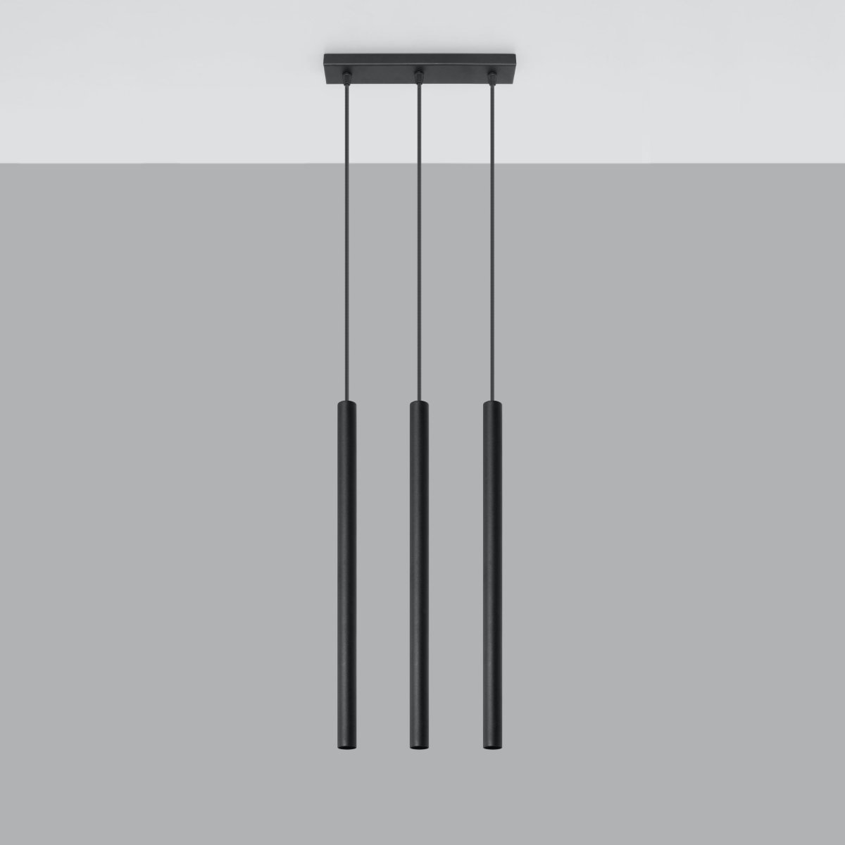 Suspension Acier Noir G9 3 Pastelo Line noir, EDEN