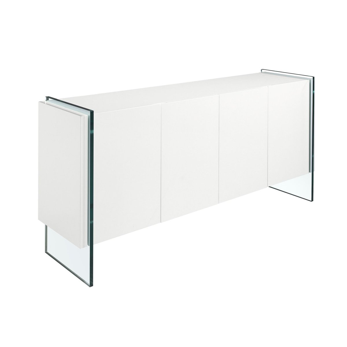 Buffet bois et verre trempé verre | blanc, ANGEL CERDA
