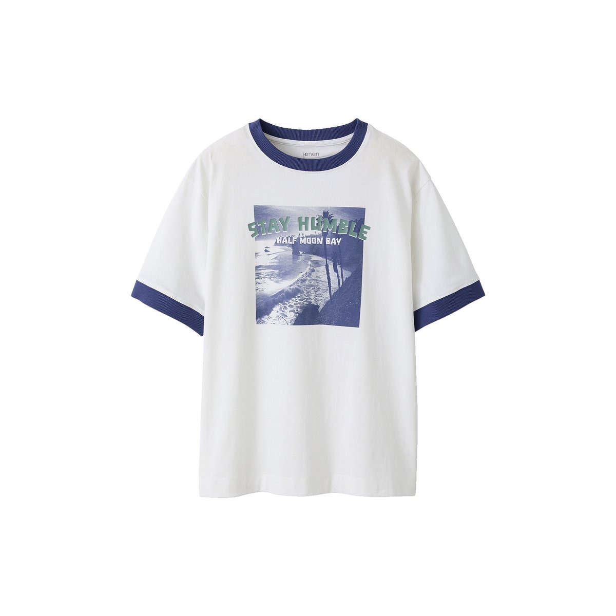 T-shirt manches courtes photoprint blanc, JONEN