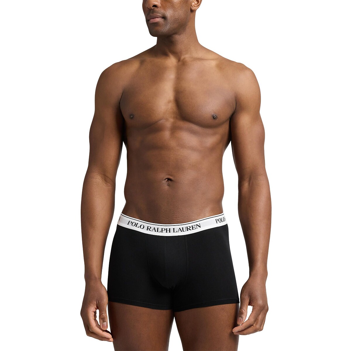 Lote de 5 cuecas boxer clássicas em algodão stretch preto + cinzento + branco + estampado, POLO RALPH LAUREN