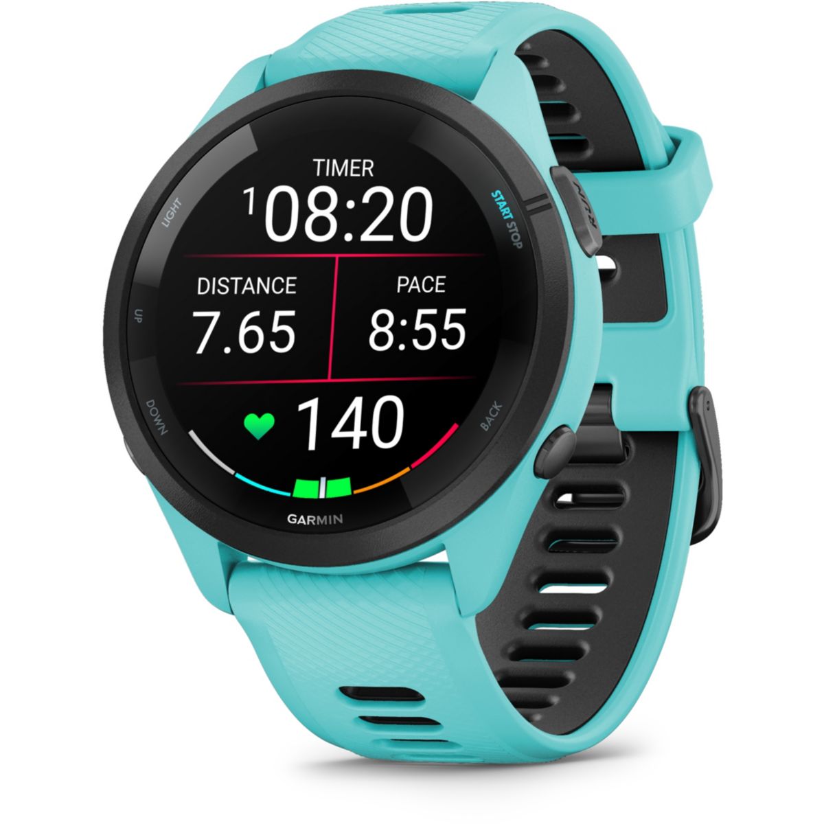 Montre connectée Forerunner 265 Music Turquoise / NOIR AMOLED GPS IP6X bleu, GARMIN