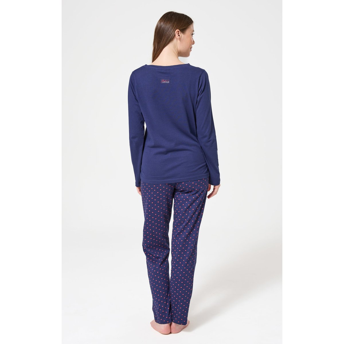 Pyjama en coton Valentine rouge, ARTHUR