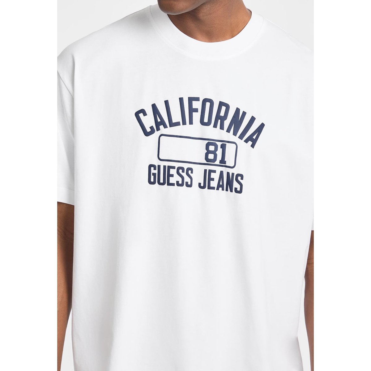 T-Shirt Imprimé Frontal blanc, GUESS JEANS