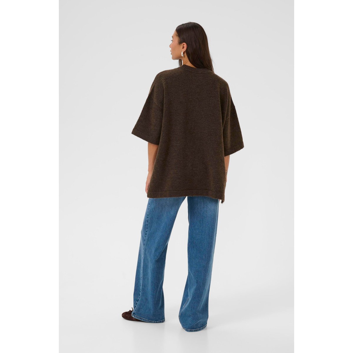 Pullover tricoté marron chocolate brown melange, KAFFE