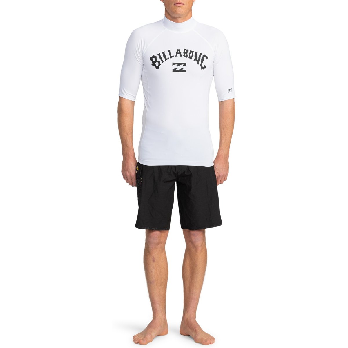 T-shirt de surf à manches courtes UPF50 LOGO SURF blanc white, BILLABONG