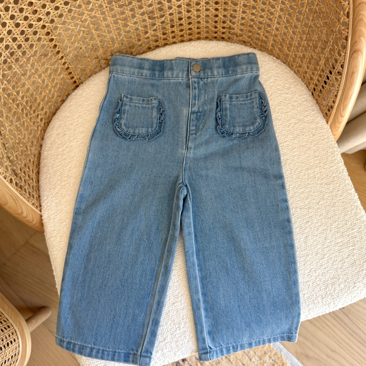 Lot de 2 pantalons enfant Cléo bleu, PETIT BEGUIN