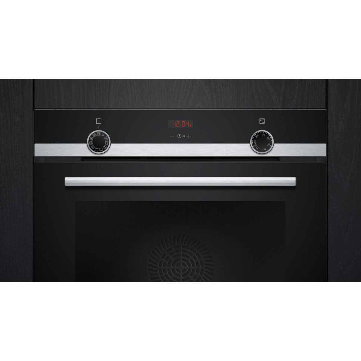 Four encastrable HB554AER3F - Chaleur pulsée - Ecoclean - Porte froide - Rails télescopiques - iQ300 inox, SIEMENS