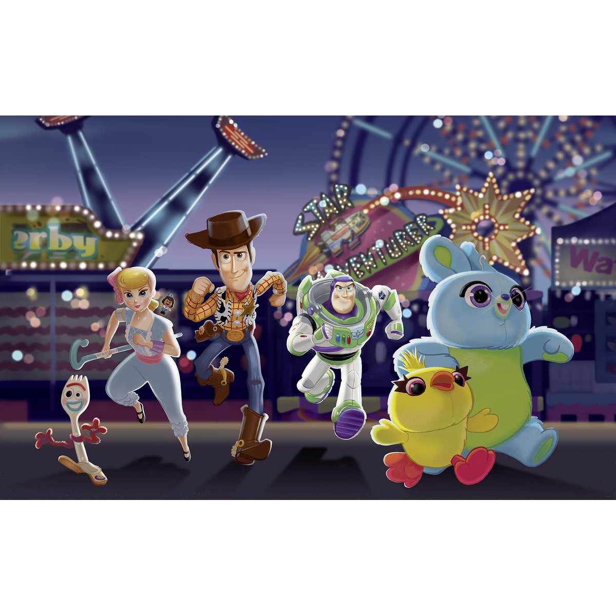 Papier peint Komar - Disney and Pixar Toy Story Team - 400 x 250 cm multicolore, HEXOA