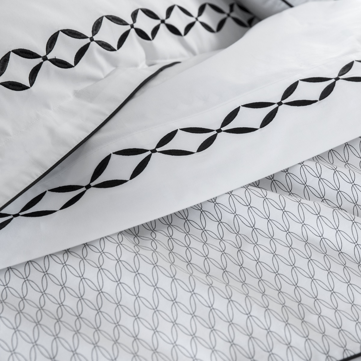 Drap Plat Percale De Coton - TROPICAL blanc, TRADITION DES VOSGES