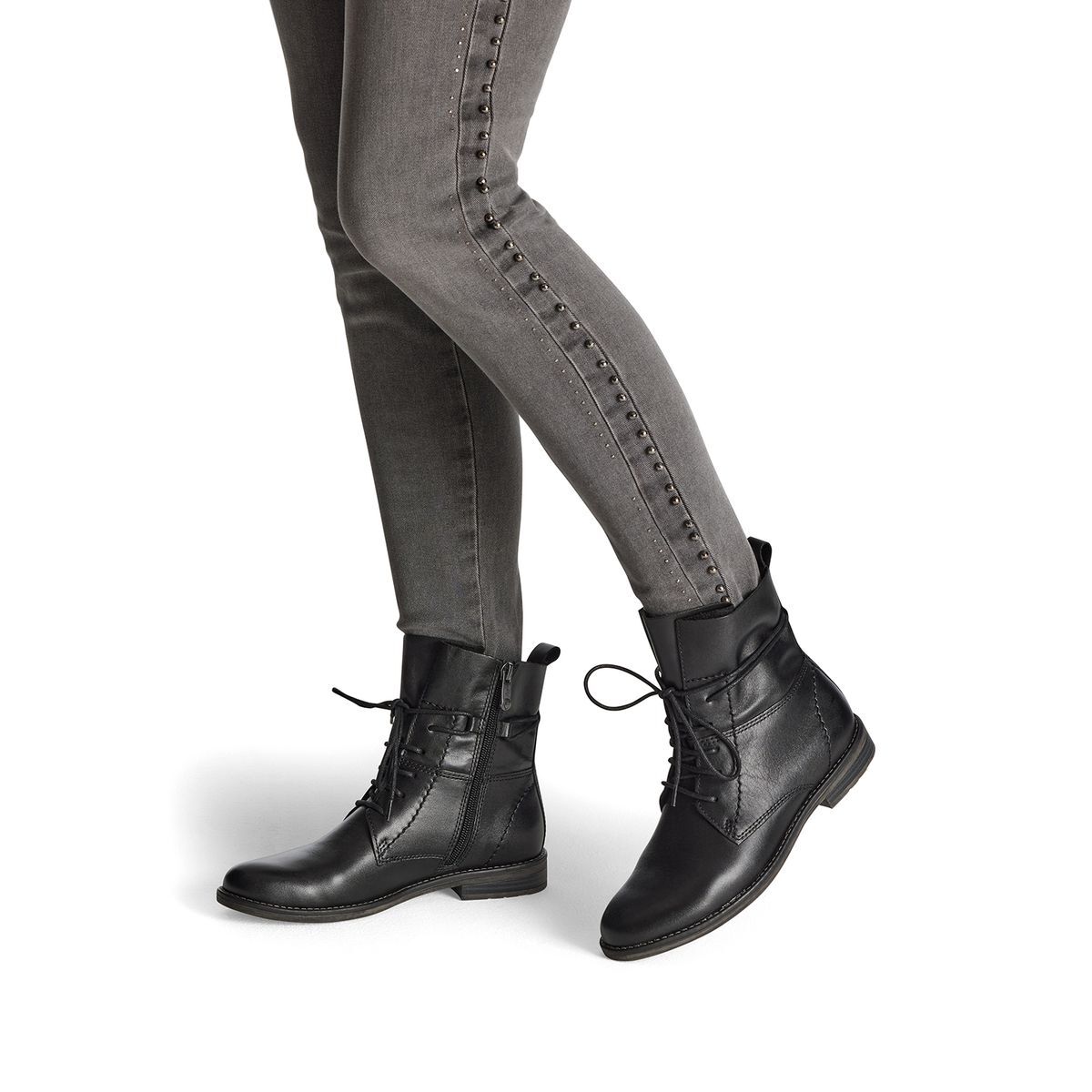 Bottine en cuir noir, MARCO TOZZI