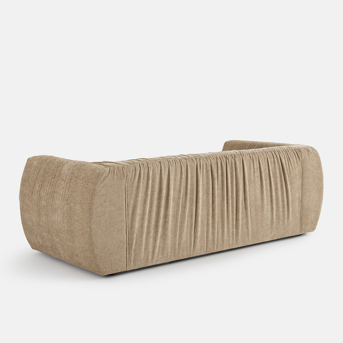 Canapé droit 3 ou 4 places, en chenille flammée, SILVER beige doré, LA REDOUTE INTERIEURS
