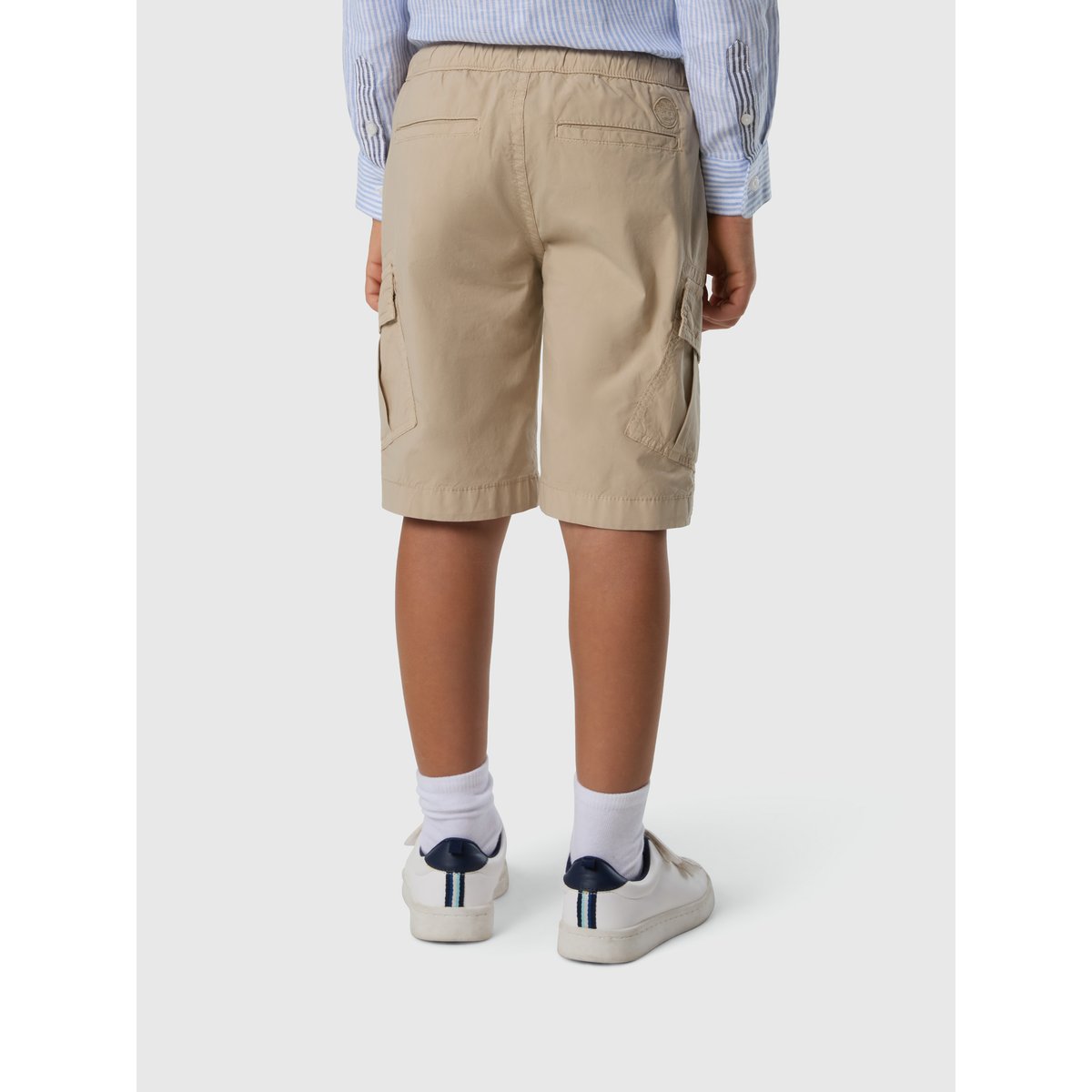Short cargo à taille élastique beige, NORTH SAILS