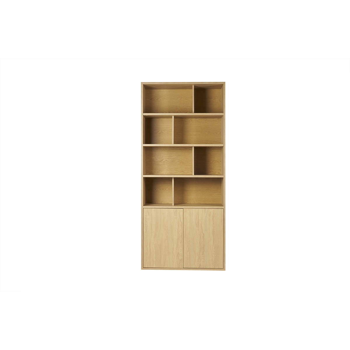 Bibliothèque finition bois clair chêne L92 cm NAGANO chêne clair, MILIBOO