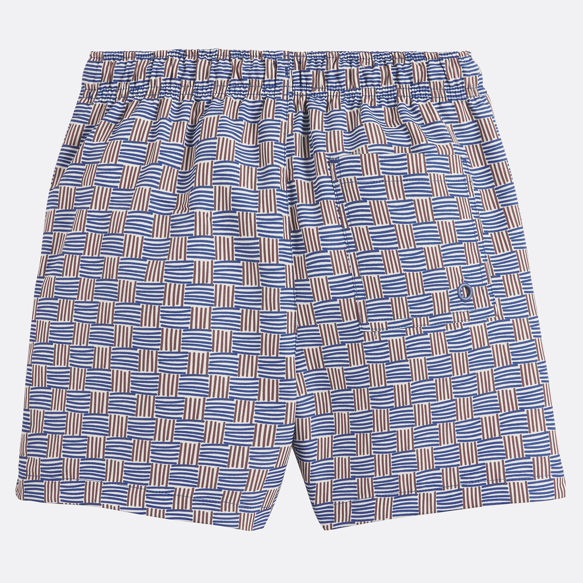 Short de bain à carreaux rayés carreaux orange, LA REDOUTE COLLECTIONS