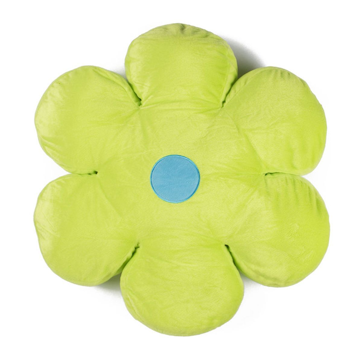 Coussin fleur en velours  anis et  GONZO FLOWER vert, THE DECO FACTORY