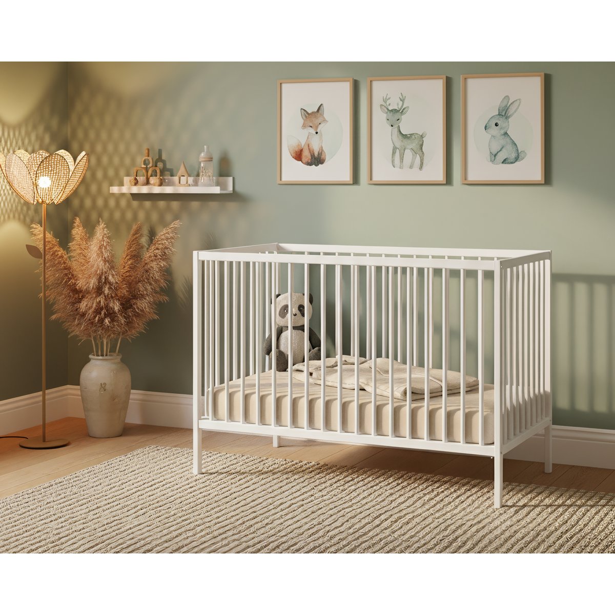 Lit bébé en bois ONE blanc, WEBABY