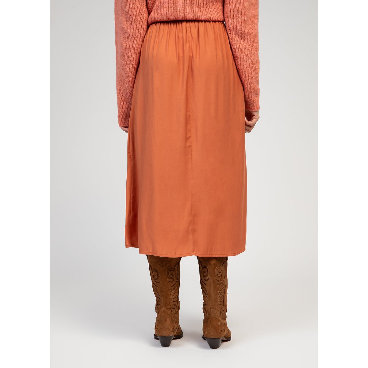Jupe Midi GANELIA terracotta, AN'GE