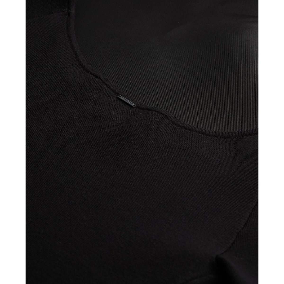 Robe Mi-longue en Mélange Tissé noir, SUPERDRY