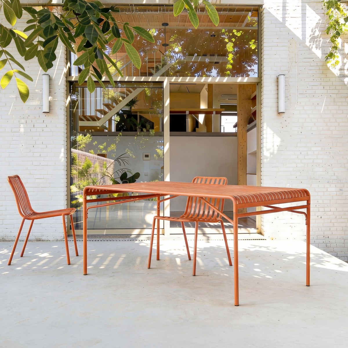 Table de jardin en Métal, GABY orange, TIKAMOON