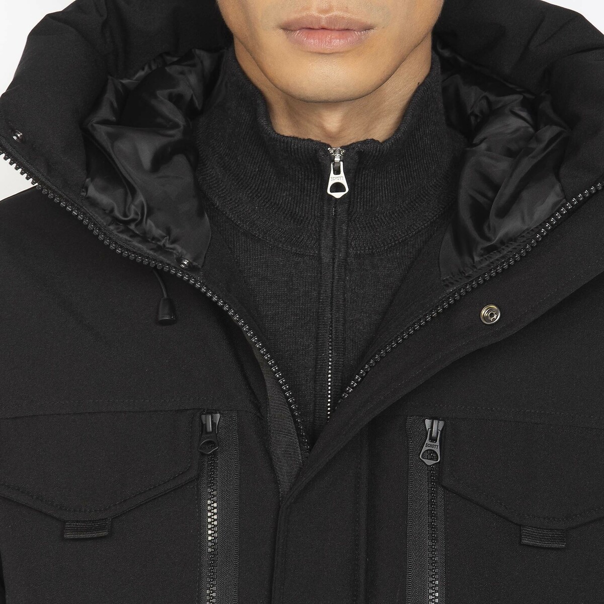 Broomfield Coat with Pockets black, SCHOTT
