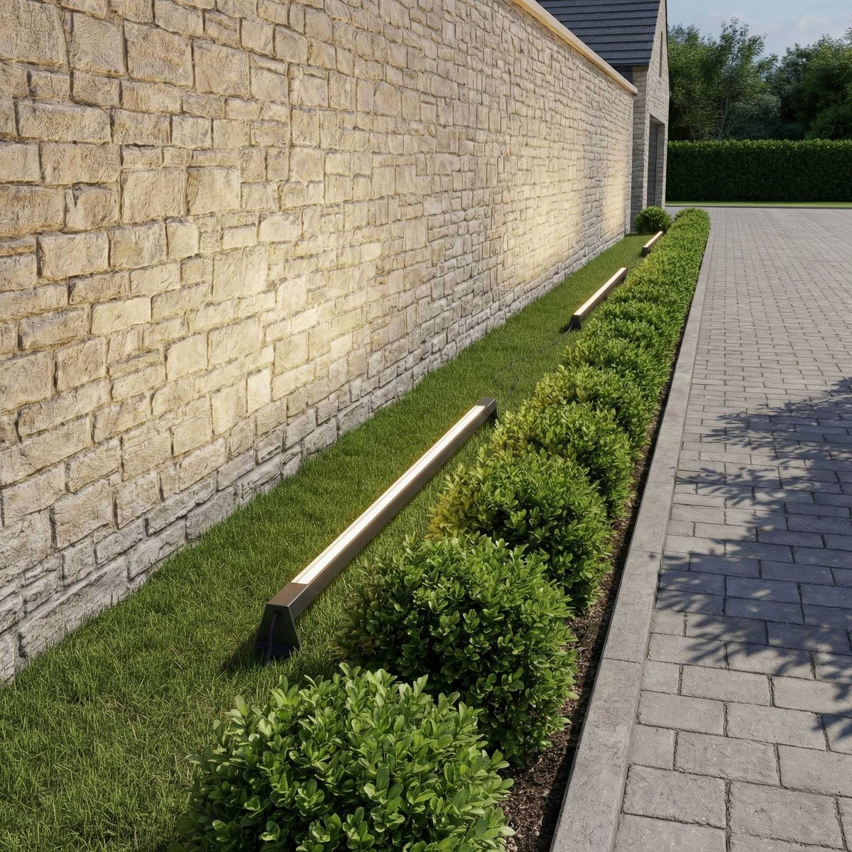 Luminaire de terrasse en aluminium moderneLED anthracite, blanc, LINDBY