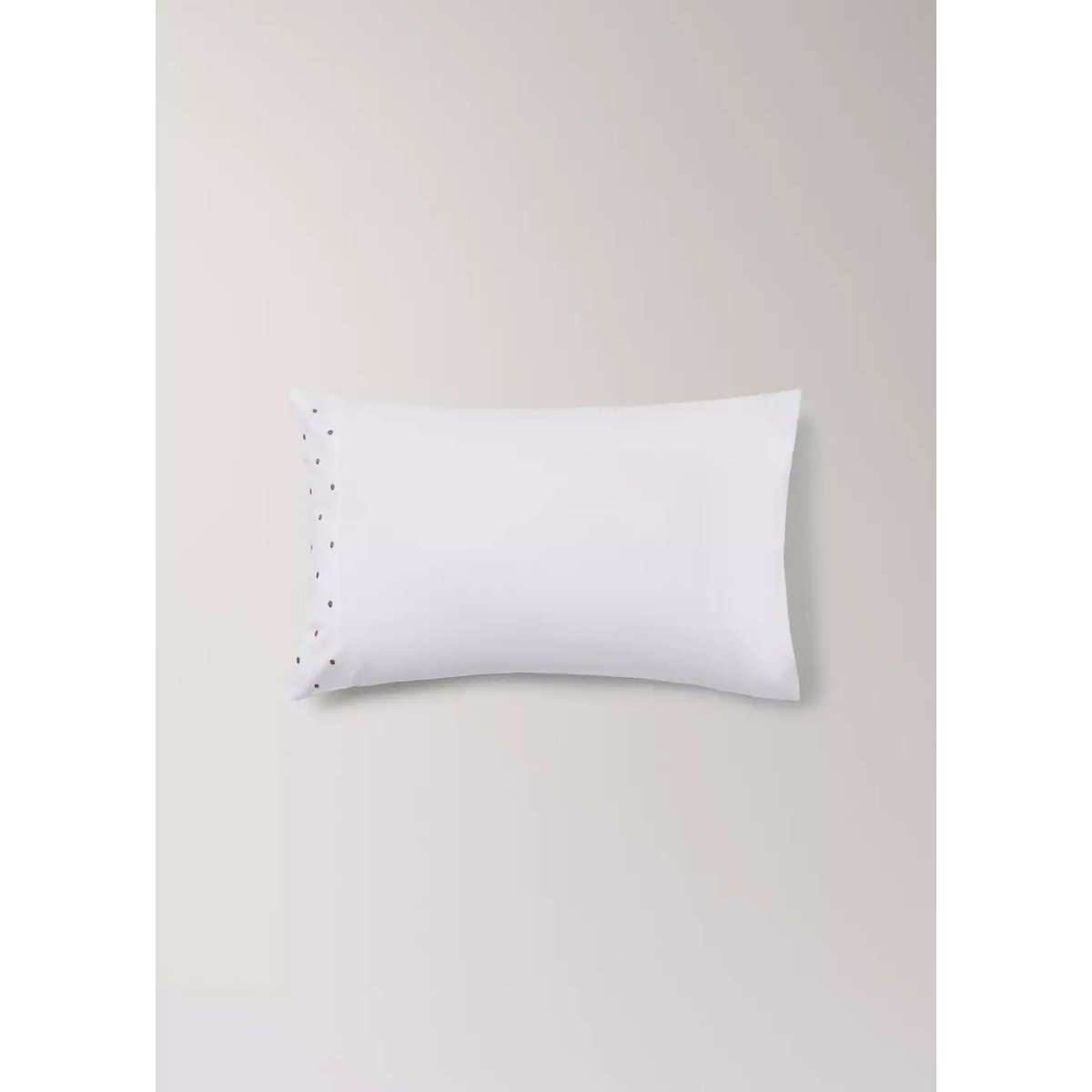 Taie d’oreiller berceau 100 % coton motif brodé marron moyen, MANGO HOME