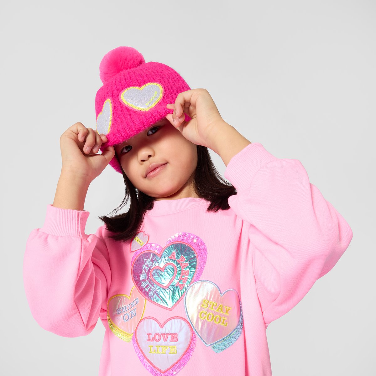 Bonnet à fils fantaisie doux storm pink, BILLIEBLUSH