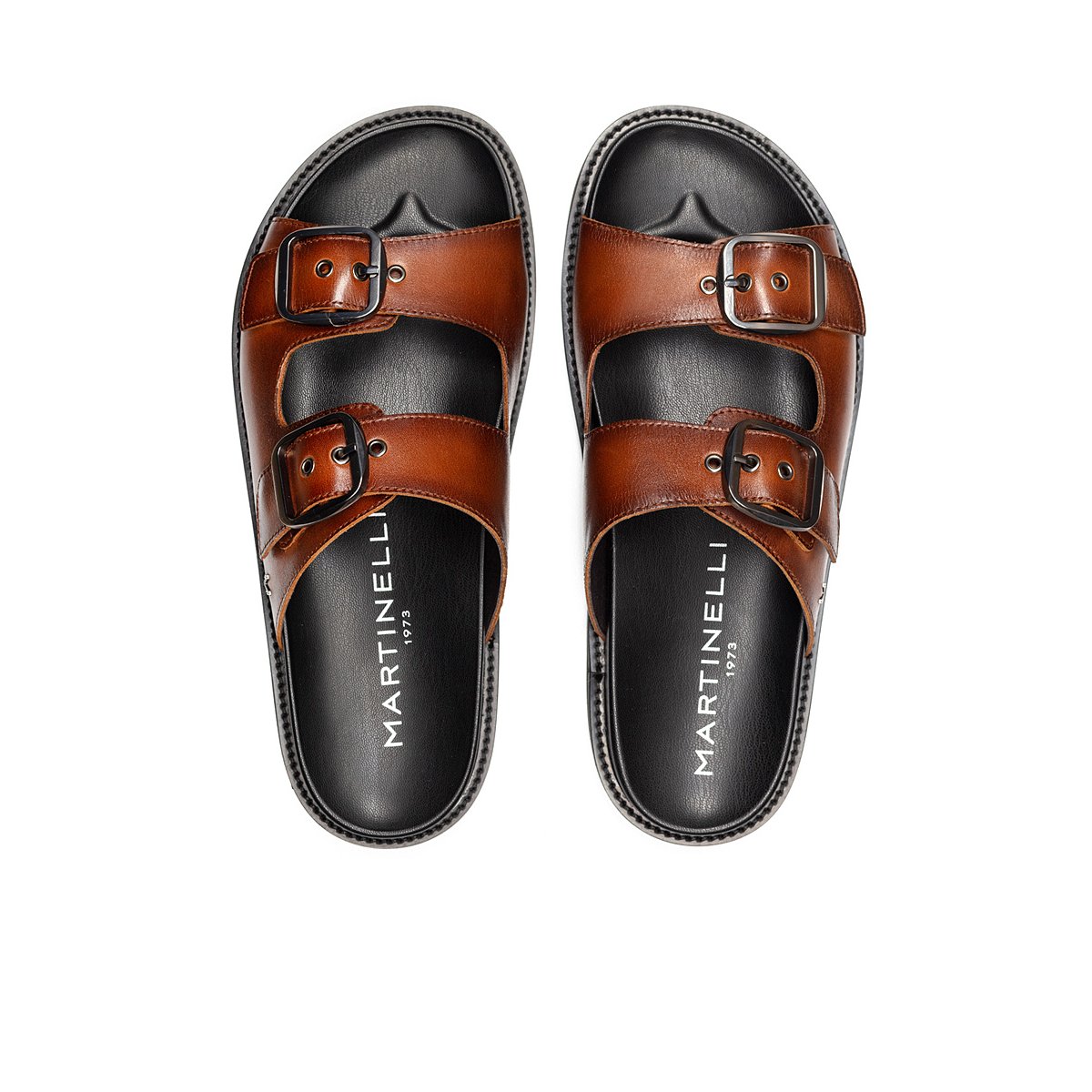 Sandales plates cuir Grant cuero, MARTINELLI