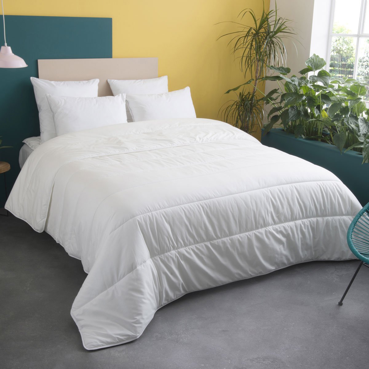 Couette CHAUDE Extra Gonflante - Coton Bio - Colette blanc, WAKE ME GREEN