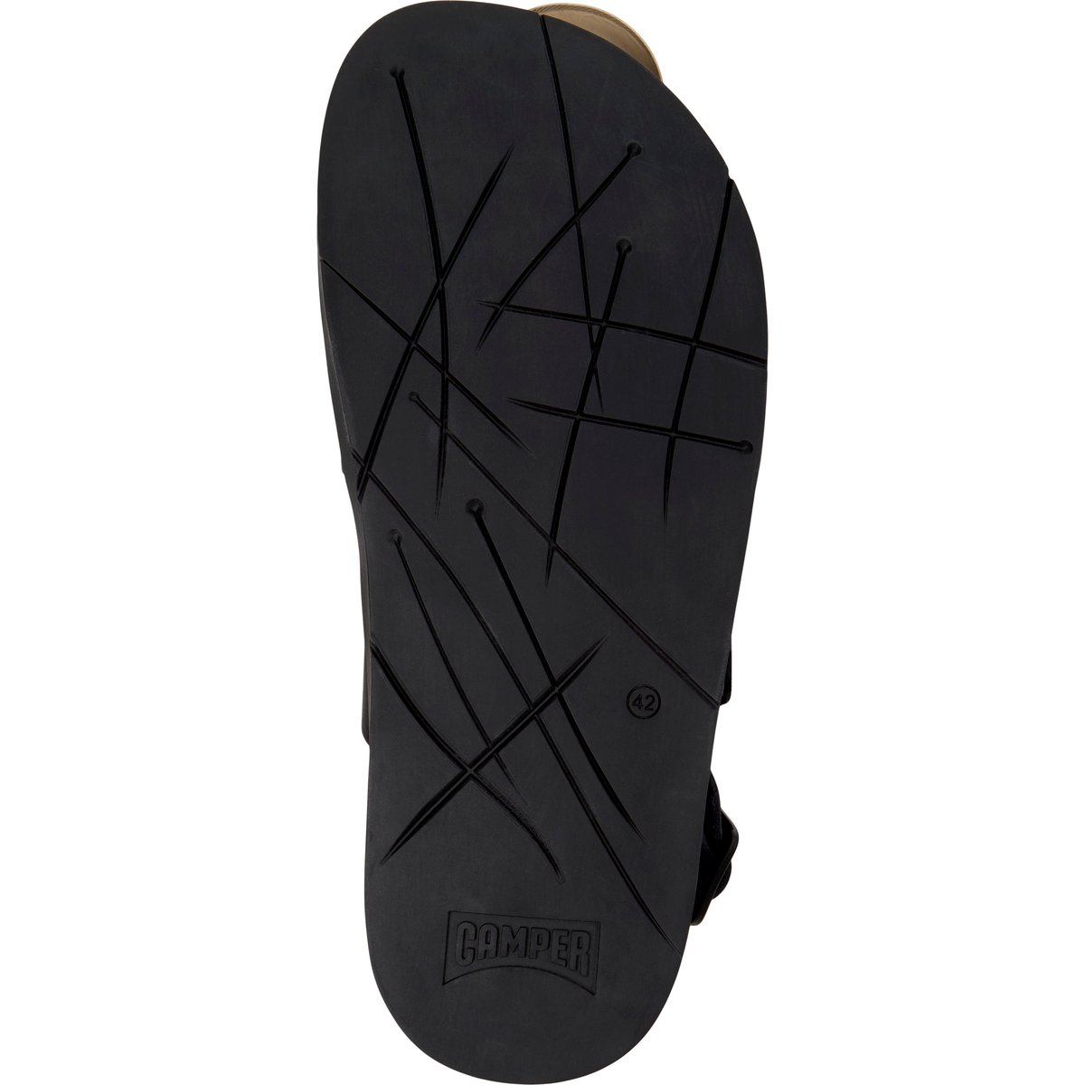 Sandales Cuir daim LLUC SANDAL noir, CAMPER