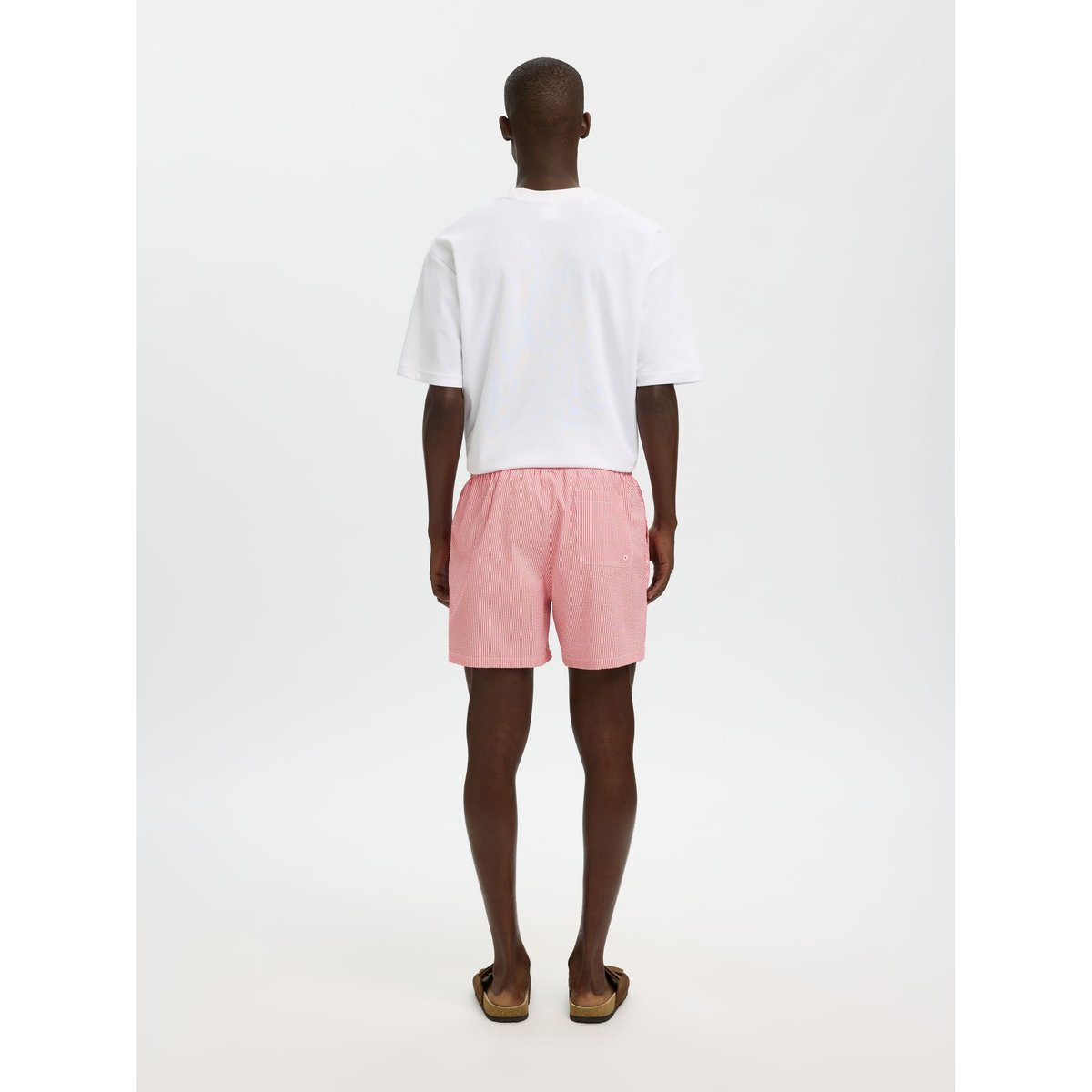 Short De Bain rouge - poinsettia, SELECTED