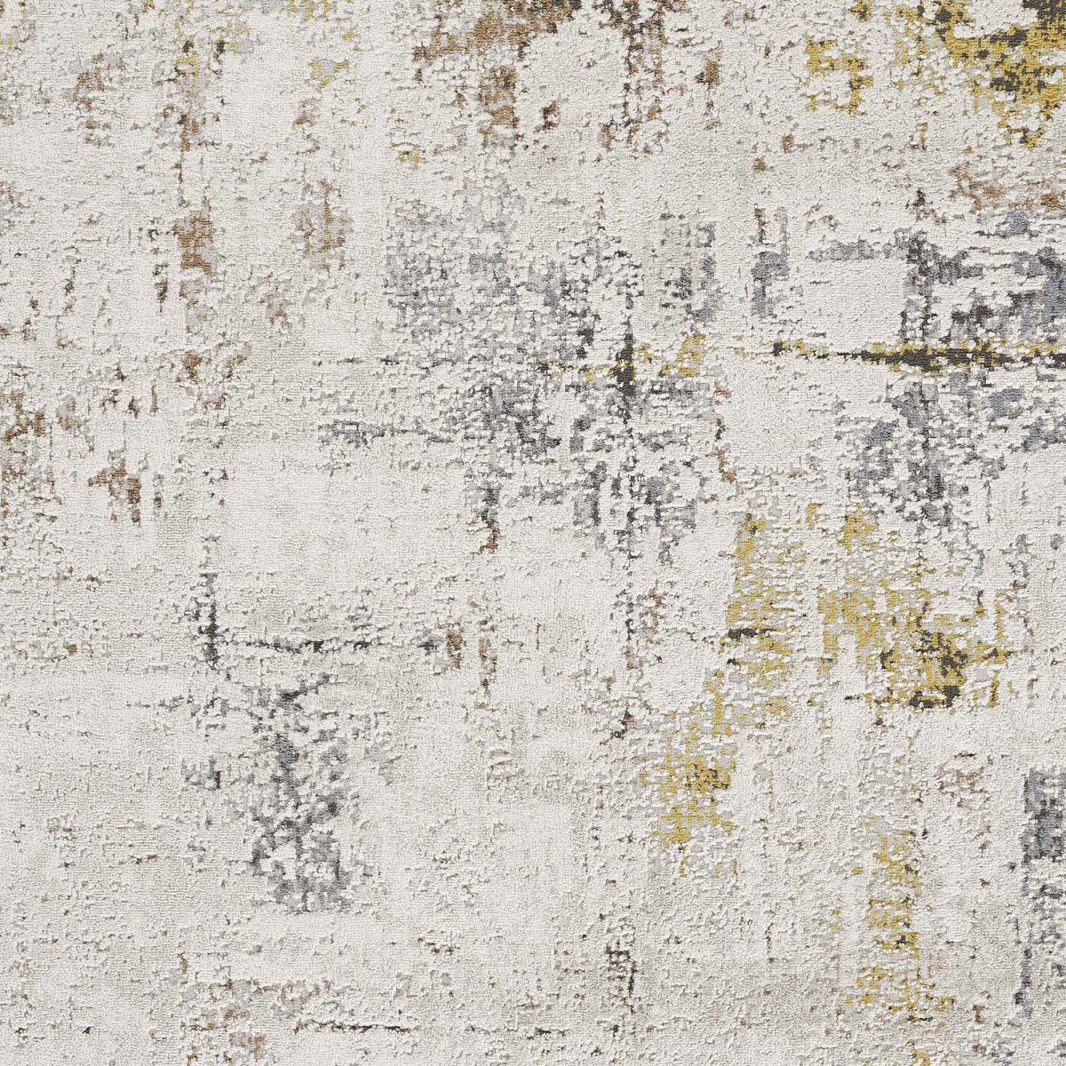 Tapis salon, motif abstrait en relief, moderne et résistant LYN51 OCRE beige, jaune, marron, UN AMOUR DE TAPIS