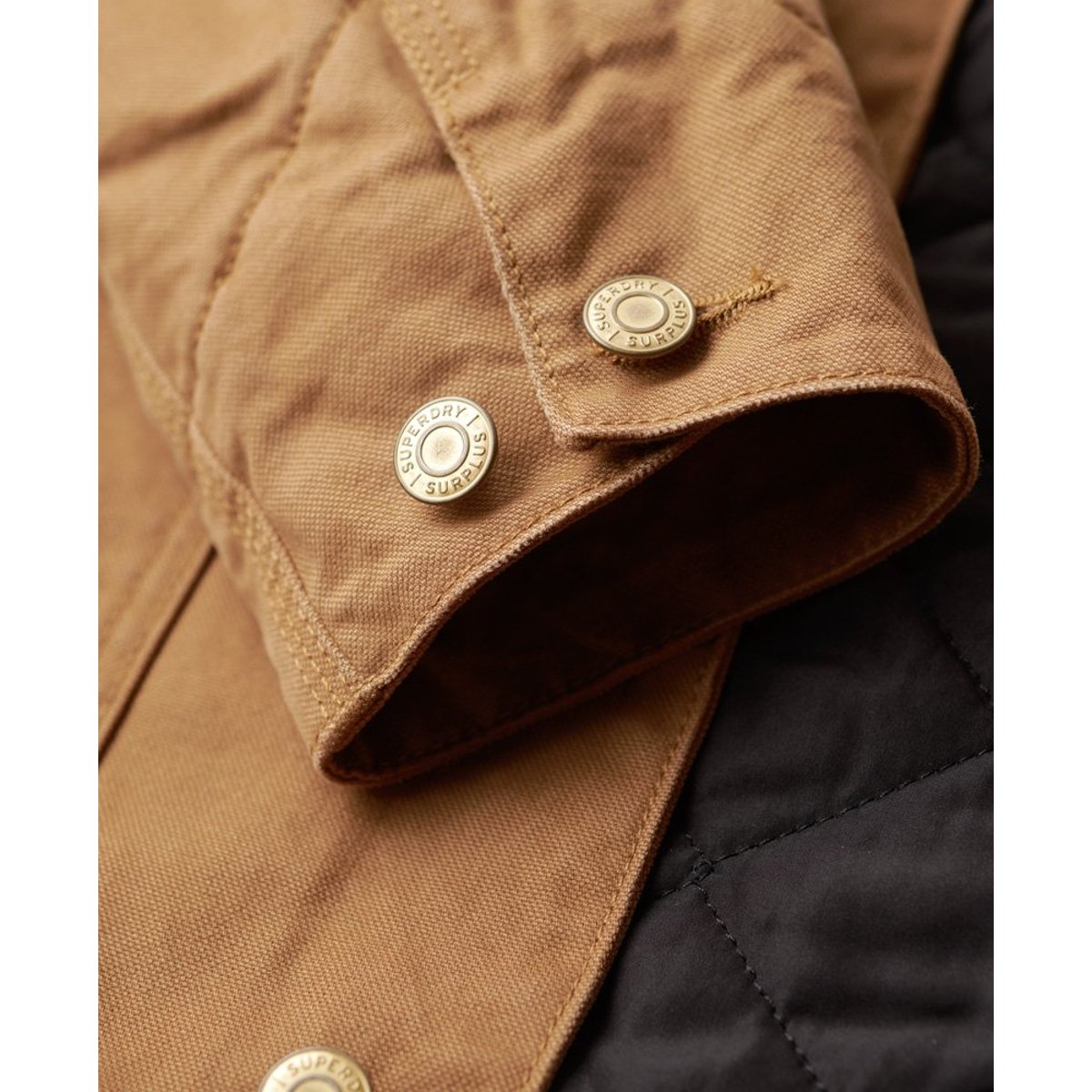 Veste Chore Surplus quatre poches marron denim co tobacco, SUPERDRY