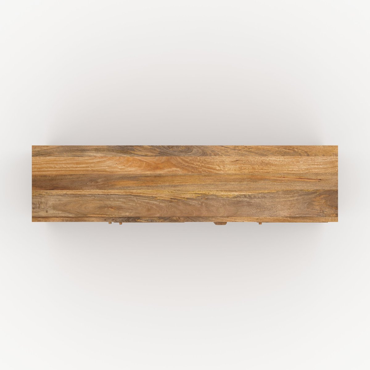 Buffet 3 portes et 3 tiroirs en bois de manguier et cannage - TIKI marron clair, MAISON PAVANE