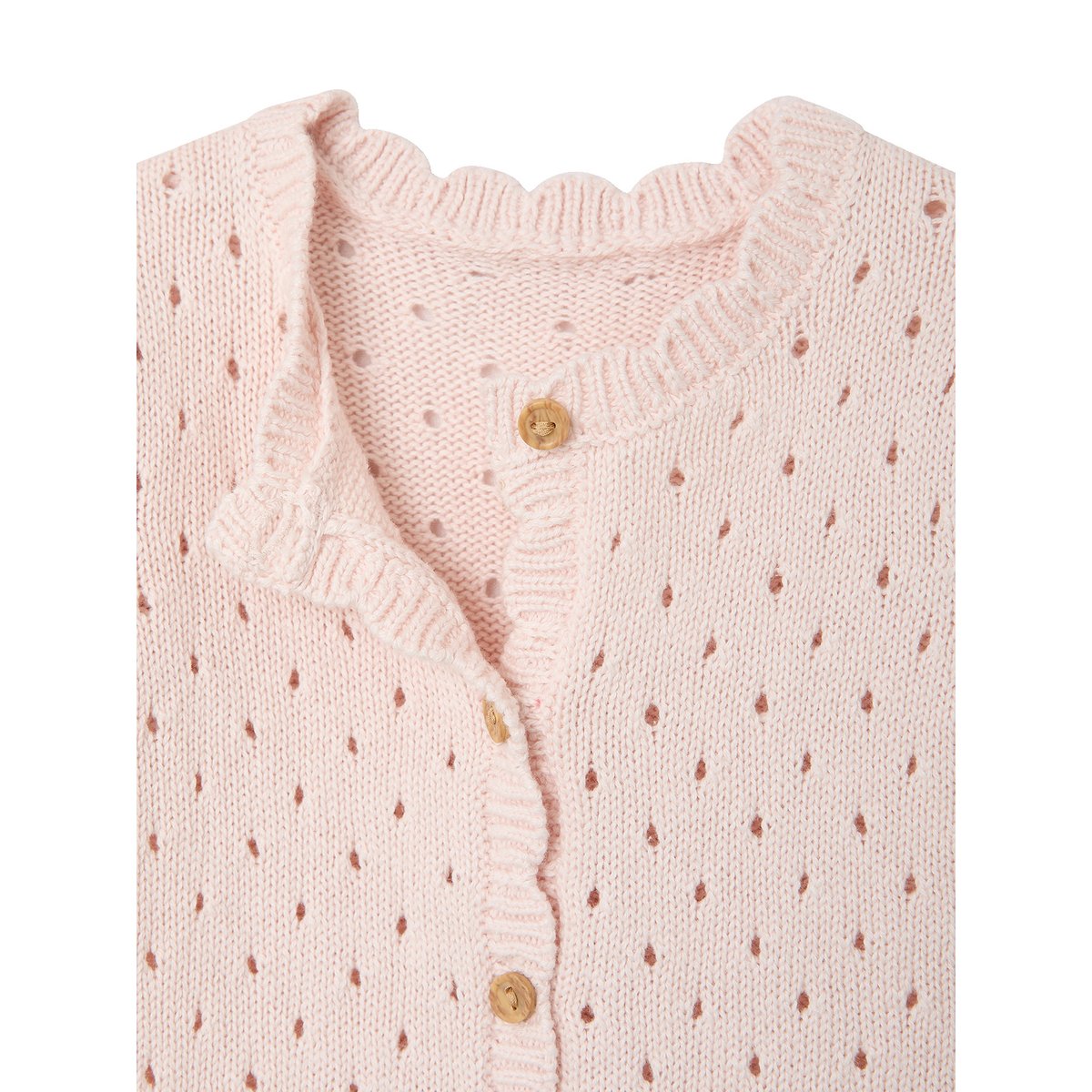 Ensemble combinaison et bonnet naissance rose pâle, VERTBAUDET
