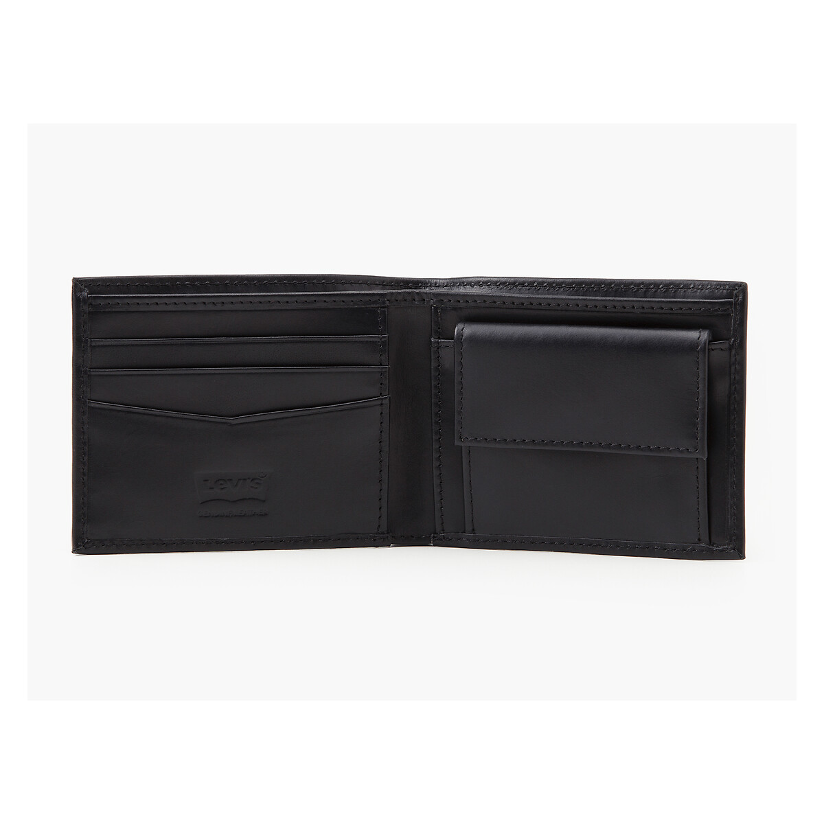 Portefeuille in leer Classics Hunte Batwin zwart, LEVI'S