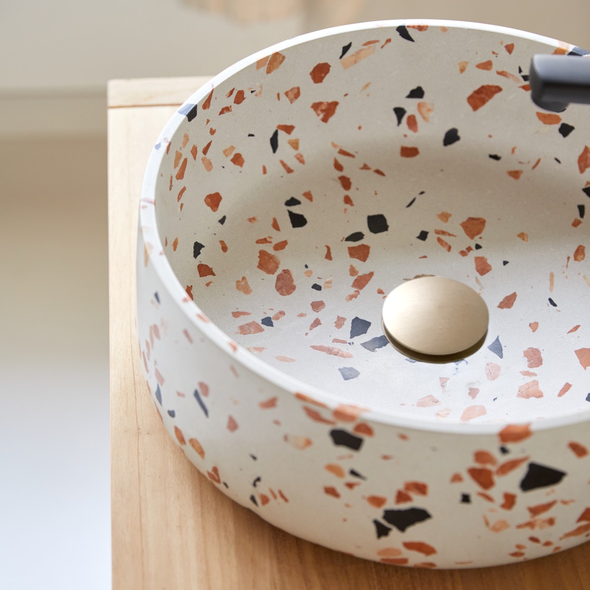 Vasque en Terrazzo premium, MILOS marron, TIKAMOON