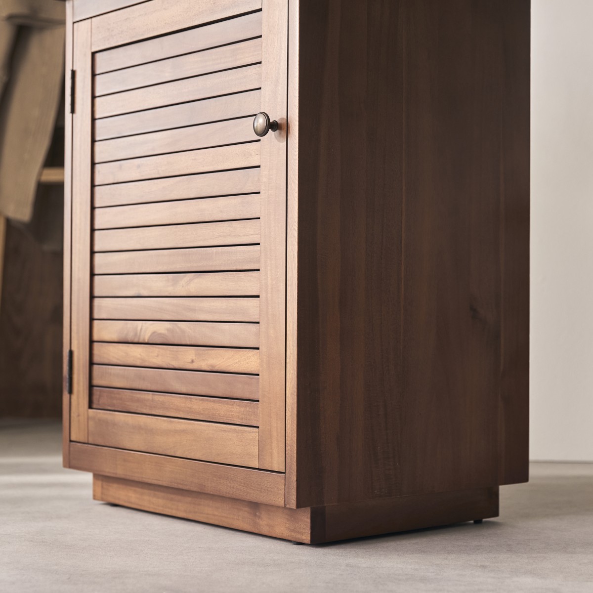 Meuble de rangement salle de bain en Acacia massif, LOGGIA naturel, TIKAMOON