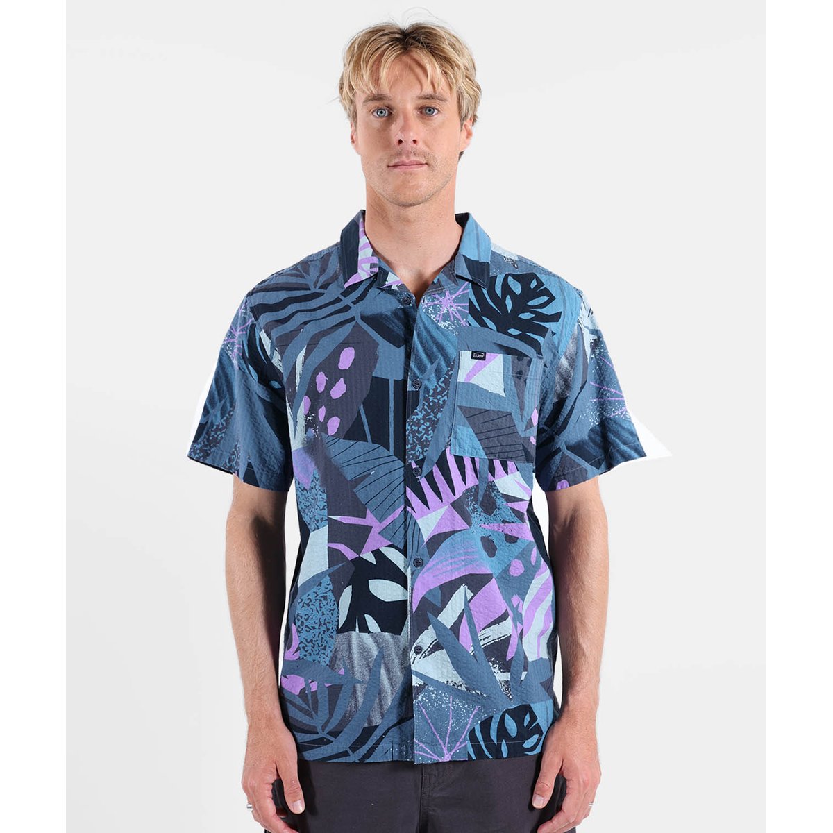 Chemise manches courtes WIPEOUT deep marine, OXBOW